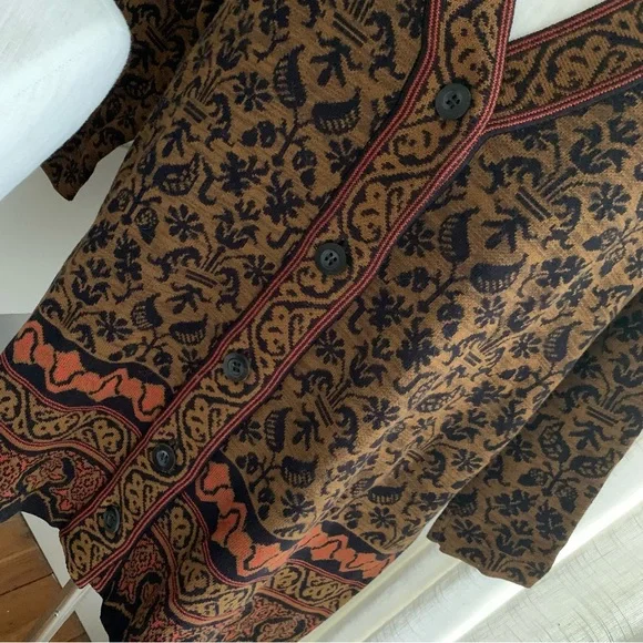 Peruvian Connection Paolma Cardigan Sweater 100% Pima Cotton - Picture 9 of 10